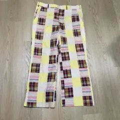フクゾー パンツ 幾何学模様 総柄 ヴィンテージ 長ズボン スラックス