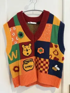 ZARA ディズニー プーさん 清野菜々さん着用 ニットベスト