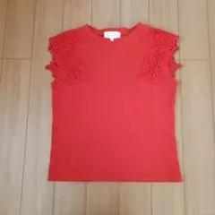 ROPÉ PICNIC 　レース袖テレコトップス　ノースリーブ　38