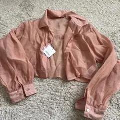 ピンク クロップドシャツ 新品タグ付き