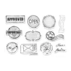 クリアスタンプ2549：消印と手紙の物語《2点で15%、3点で20％OFF》