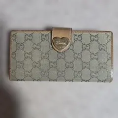Gucci GGキャンバス ハート金具 長財布 - メルカリ