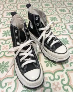 コンバース ブラック ハイカット 厚底スニーカー