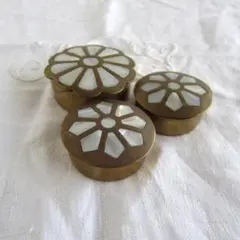 真鍮 シェル貝 ミニボックス3点 ケース フランスアンティーク