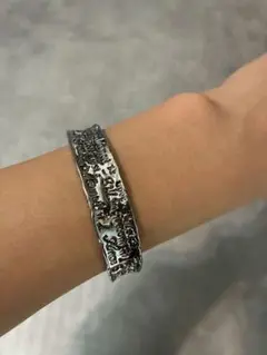 セール　バングル インディアン ブレスレット ナバホ 英字　シルバー