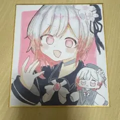 魔法少女ノ魔女裁判　まのさば　桜羽エマ　手描きイラスト　色紙