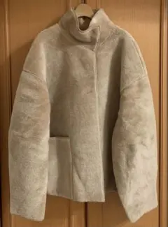 TODAYFUL トゥデイフル　スタンドカラーボアジャケット　ベージュ　38