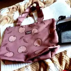 2025KALDI りんごバッグ&ミニサコッシュの　2点セット