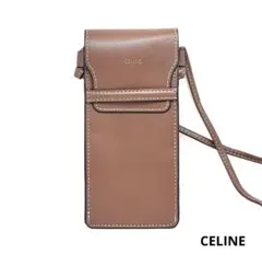 CELINE　セリーヌ　ブラウン フォンショルダー　スマホショルダー