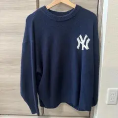 FREAK’S STORE ネイビー ニット セーター ロゴ 刺繍 フリーサイズ