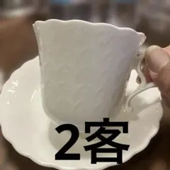 NARUMI ボーンチャイナ カップ・ソーサーセット　2客