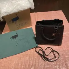 KLEIN KAROO レディースショルダートートバッグオーストリッチ♡のサムネイル