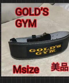 【美品】GOLD'S GYM　 トレーニングベルト Mサイズ　ウェイトトレのサムネイル