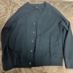 ユニクロ スウェットカーディガン ブラック メンズ Lサイズ