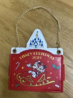 クリスマス　ミラー付きパスケース　東京ディズニーリゾートランド　新品未使用品