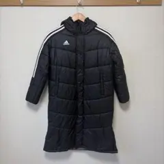 冬物セールadidas ブラック ベンチコート