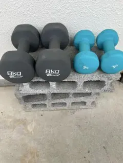 ダンベル 8kg 2個 3kg 2個 計4個セットのサムネイル