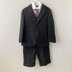 入学式 入園式 男の子 フォーマルスーツ 5点セット110 黒 キクチタケオ