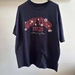 Moment Plus NEW YORK 刺繍 Tシャツ ネイビー
