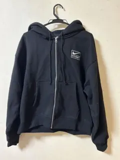 Nike x Stussy ブラック ジップアップパーカー
