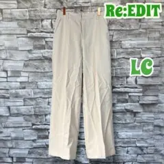 Re:EDIT リエディ カットツイルセンタープレスカラースラックス LC