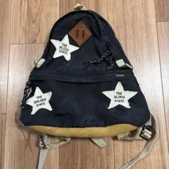 デニムダンガリー☆星ワッペンリュック ブラックのサムネイル