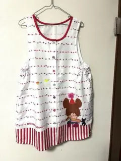 くまのがっこう　　ストライプドットデザインエプロン