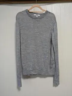 ★UNIQLO★グレー 長袖ニットセーターウール100% S