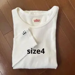 ハリウッドランチマーケット 長袖白Tシャツ　size4