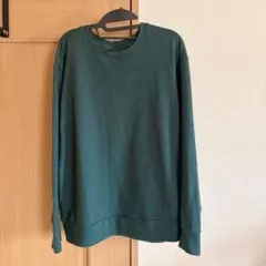 ユニクロ ソフトニットフリースクルーネック ダークグリーン
