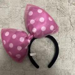 ミニーマウス 水玉リボンカチューシャ　ディズニー