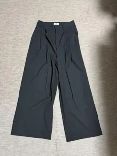 SINSS Twotuck widestraight stripe slacks
