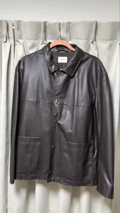 メンズ　ダークブラウン レザージャケット