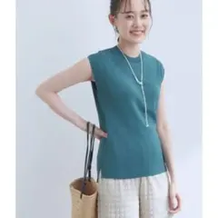 VIS ノースリーブ ニット グリーンのサムネイル