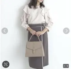 JUSGLITTY フリル袖　長袖ブラウス サイズ3 淡いピンクベージュ