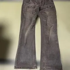 グレー デニムパンツ ウエスト85cm 股下81cm