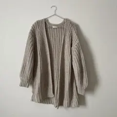 earth music&ecology ベージュ ニットカーディガン