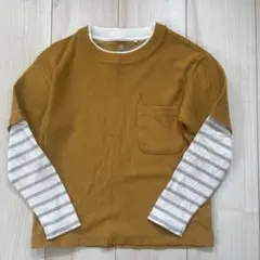 UNIQLO 長袖カットソー 130cm マスタード