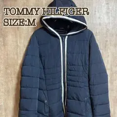 トミーヒルフィガー TOMMY HILFIGER 中綿ロングコート M ネイビー