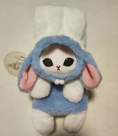 【新品】mofusand ロップイヤーうさにゃん もふもふマフラー ブルー