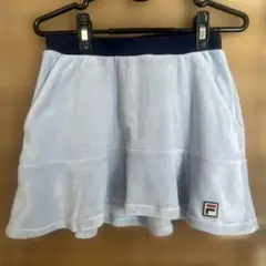 FILA ライトブルー ベロアスカート