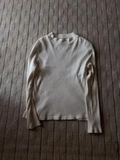 ユニクロ　リブニットトップス　ホワイト　XL