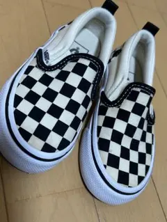 VANS チェッカーパターン キッズスリッポン 15cm
