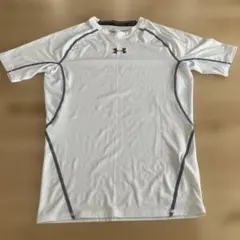 アンダーアーマー Tシャツ ホワイトLサイズ　ヒートギア 半袖