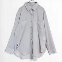 t2622【ジョルジュレッシュ】シアーシャツチュニック グレー 40 ゆったりのサムネイル
