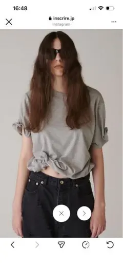 INSCRIRE グレー Tシャツ 半袖のサムネイル