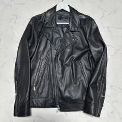 美品　インヘリット　INHERIT ダブルライダースジャケット　羊革　ブラックM
