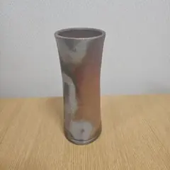 備前焼　筒花入　花瓶