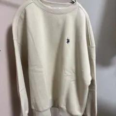 U.S. POLO ASSN. ベージュ クルーネック トレーナー　裏起毛