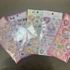 サンリオ　キラキラジュエルシール　5種